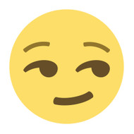 Emoji One Wall Icon Smirking Face