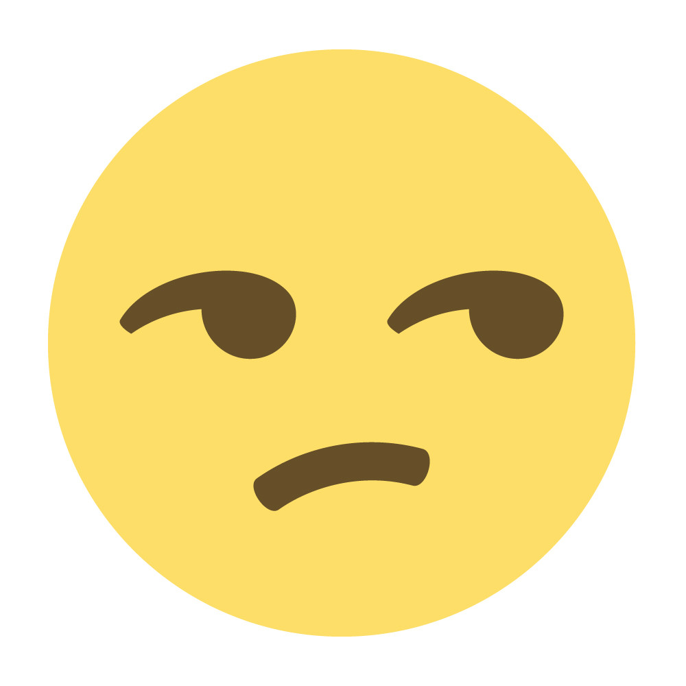 Emoji One Wall Icon Unamused Face - Walls 360