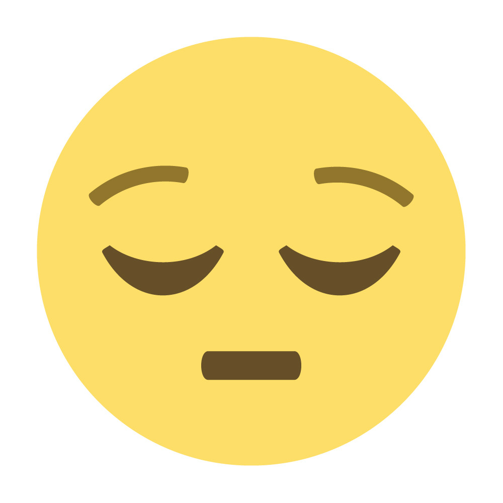 Emoji One Wall Icon Pensive Face - Walls 360