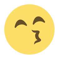 Emoji One Wall Icon Kissing Face With Smiling Eyes