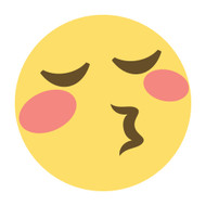 Emoji One Wall Icon Kissing Face With Closed Eyes
