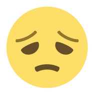 Emoji One Wall Icon Disappointed Face