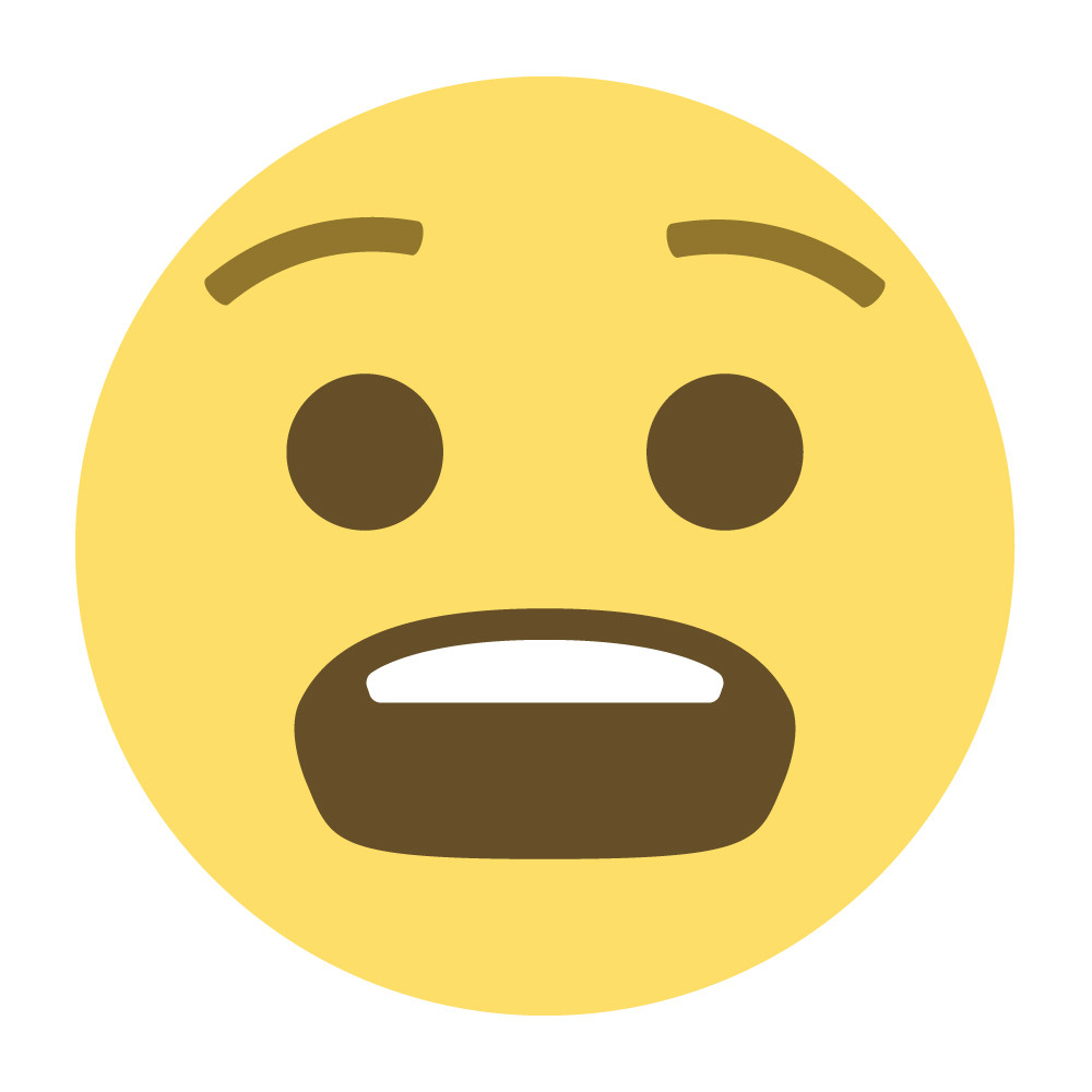 Emoji One Wall Icon Anguished Face Walls 360