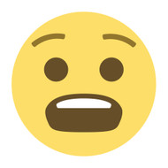 Emoji One Wall Icon Anguished Face