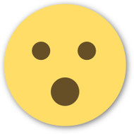 Emoji One Wall Icon Face With Open Mouth