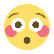 Emoji One Wall Icon Flushed Face
