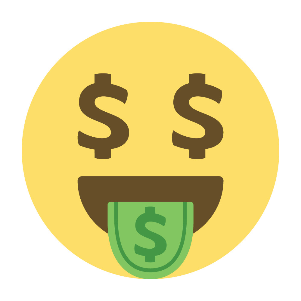 Emoji One Wall Icon Money Mouth Face - 