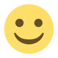 Emoji One Wall Icon White Smiling Face