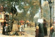 Parisian Street Scene [1&91; by Hassam