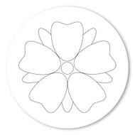Emoji One COLORING Wall Graphic: Circle Flower