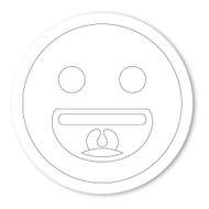 Emoji One COLORING Wall Graphic: Circle Grinning Face