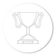 Emoji One COLORING Wall Graphic: Circle Trophy