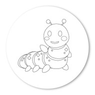 Emoji One COLORING Wall Graphic: Circle Bug