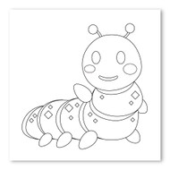 Emoji One COLORING Wall Graphic: Square Bug