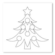 Emoji One COLORING Wall Graphic: Square Christmas Tree