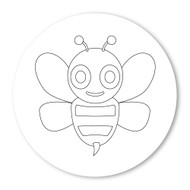 Emoji One COLORING Wall Graphic: Circle Honeybee