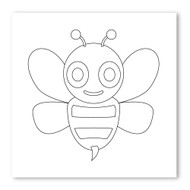 Emoji One COLORING Wall Graphic: Square Honeybee