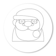 Emoji One COLORING Wall Graphic: Circle Father Christmas