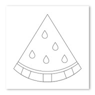 Emoji One COLORING Wall Graphic: Square Watermelon