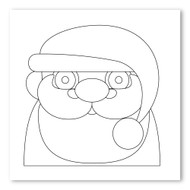 Emoji One COLORING Wall Graphic: Square Father Christmas