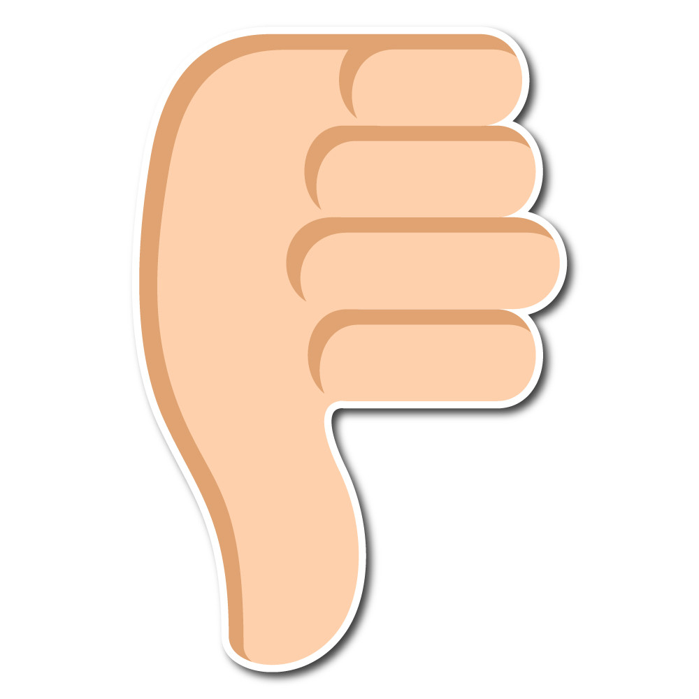 Thumbs Down Sign Tone 2 Walls 360