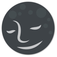 Emoji One Animals & Nature Wall Icon: New Moon With Face