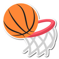 Emoji One Sports & Activities Wall Icon: Basketball And Hoop