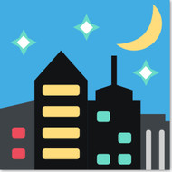 Emoji One Travel & Places Wall Icon: Night With Stars