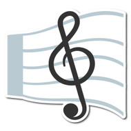 Emoji One Sports & Activities Wall Icon: Musical Score