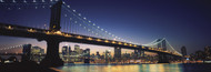 Extra Large Photo Board: Manhattan Bridge Illuminated at Night - AMER
