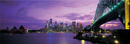 Extra Large Photo Board: Sydney Harbor And Bridge Night - AMER