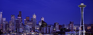 Standard Photo Board: Skyscrapers at Night Seattle - AMER