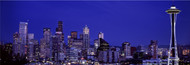 Extra Large Photo Board: Skyscrapers at Night Seattle - AMER