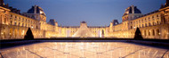 Extra Large Photo Board: The Louvre Pyramid Illuminated Paris - AMER