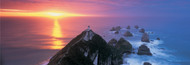 Extra Large Photo Board: Sunset Nugget Point Lighthouse New Zealand - AMER