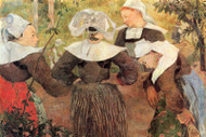 Dance of 4 Women of Breton by Gauguin