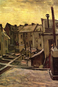 Backyards of Old Houses Antwerp in the Snow by Van Gogh