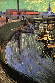 Canal with Women Washing by Vincent Van Gogh