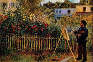 Monet Painting in His Garden in Argenteuil