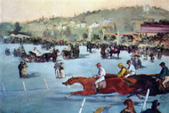 Races at the Bois de Boulogne by Manet