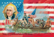 Washington Crossing the Delaware with Portrait Inset