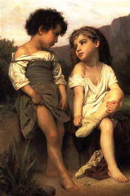 At the Edge of the Brook by Bouguereau