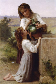 At the Fountain by Bouguereau