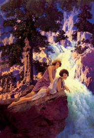 Waterfall by Maxfield Parrish