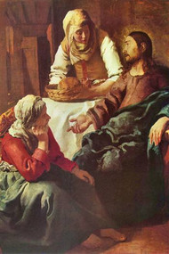 Christ With Mary And Martha by Vermeer