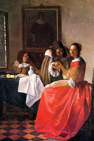 Girl With A Wine Glass by Vermeer