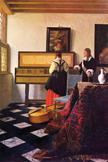 The Music Lesson by Vermeer - Walls 360