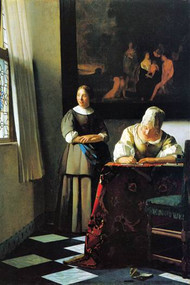 Woman with Messenger by Vermeer