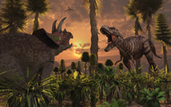 Tyrannosaurus Rex And Triceratops Meet For A Battle To The Death III