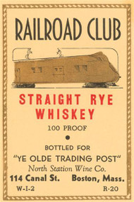 Railroad Club Straight Rye Whiskey